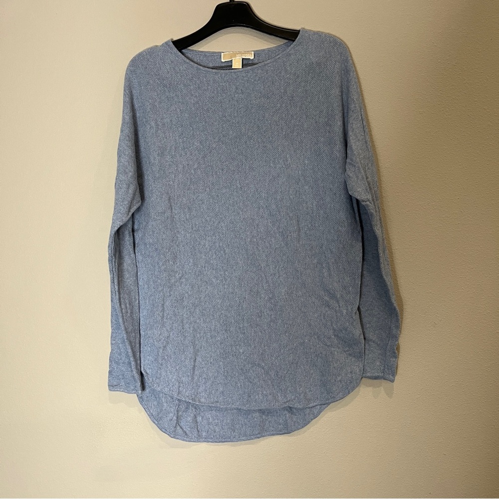 Michael Kors chambray sweater light blue knit size medium